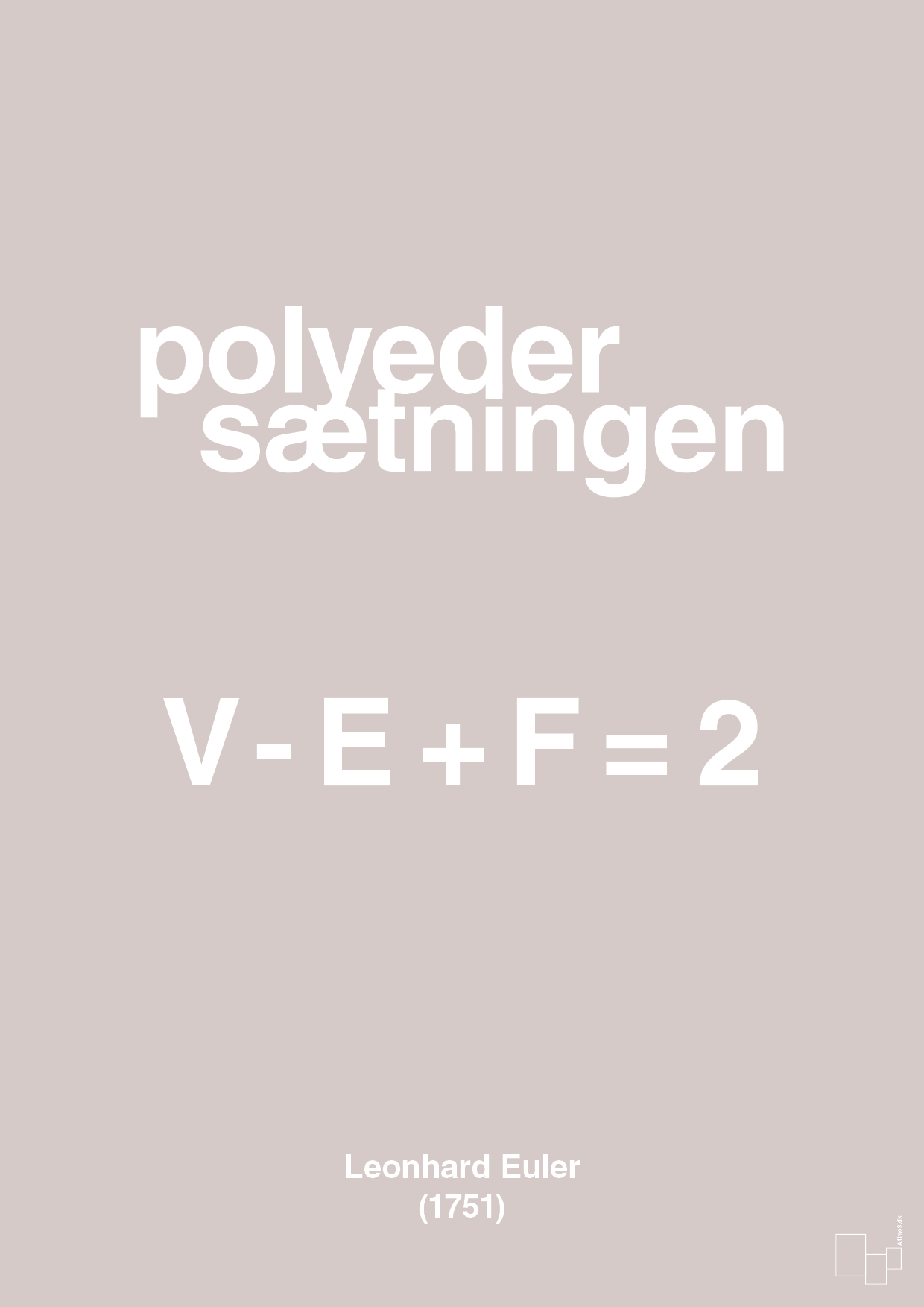 plakat: polyeder sætningen - broken beige-Ligninger-A1two3