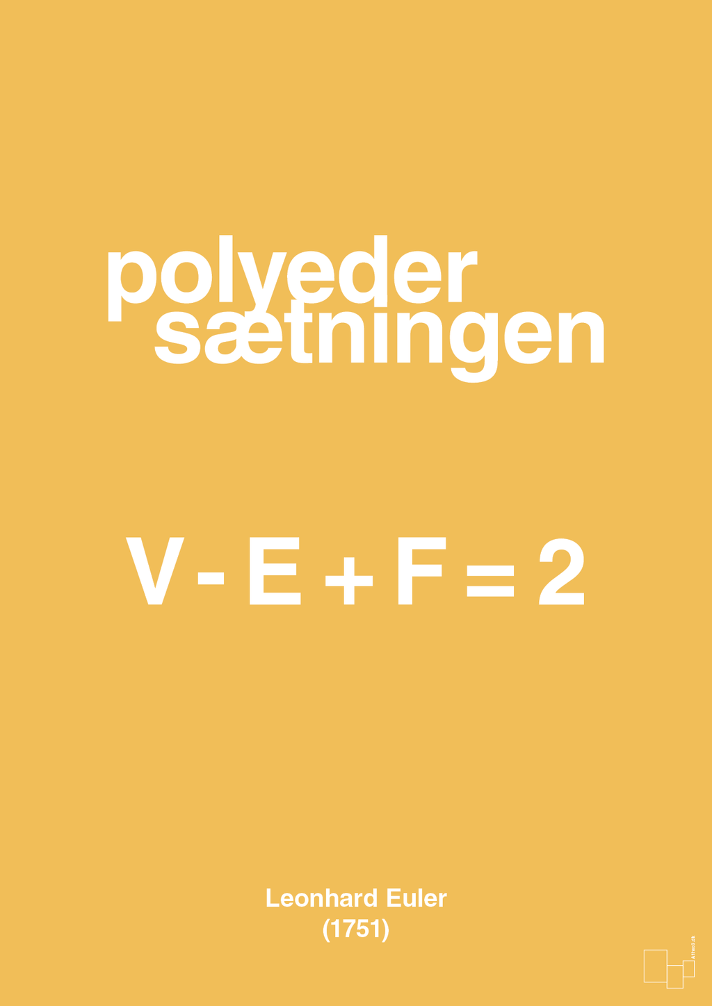 plakat: polyeder sætningen - honeycomb-Ligninger-A1two3