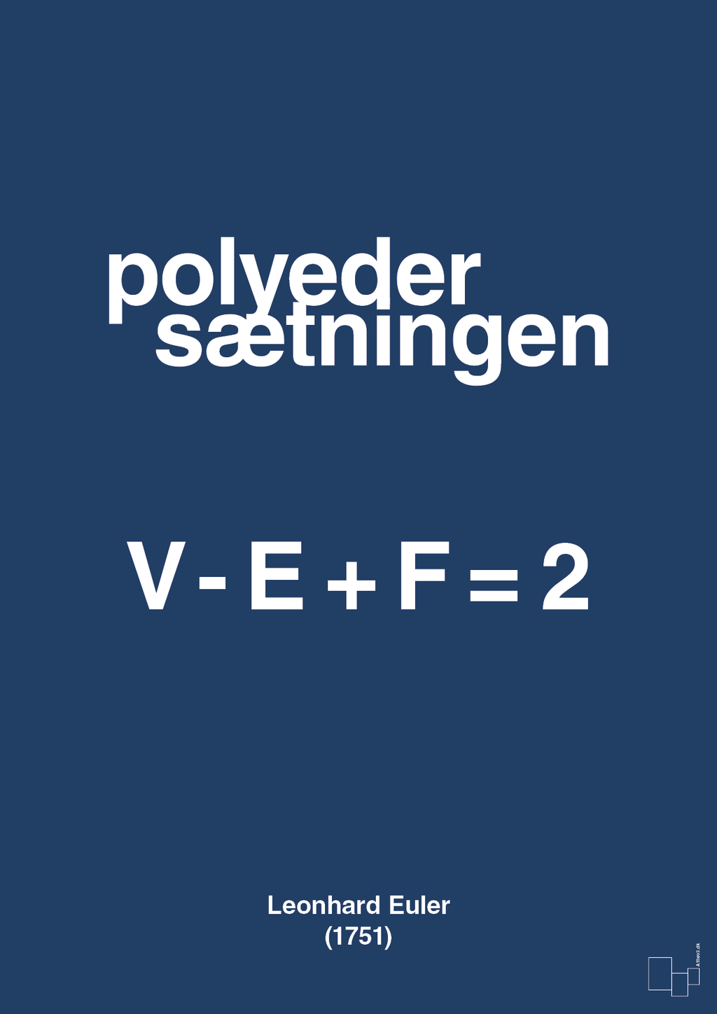 plakat: polyeder sætningen - lapis blue-Ligninger-A1two3