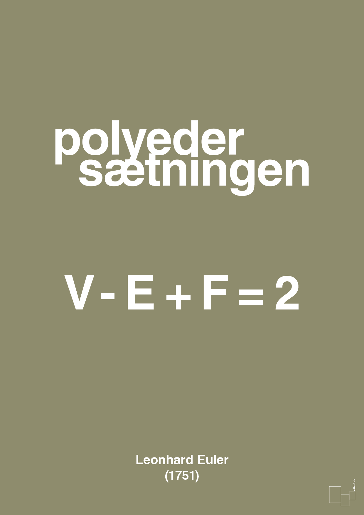 plakat: polyeder sætningen - misty forrest-Ligninger-A1two3