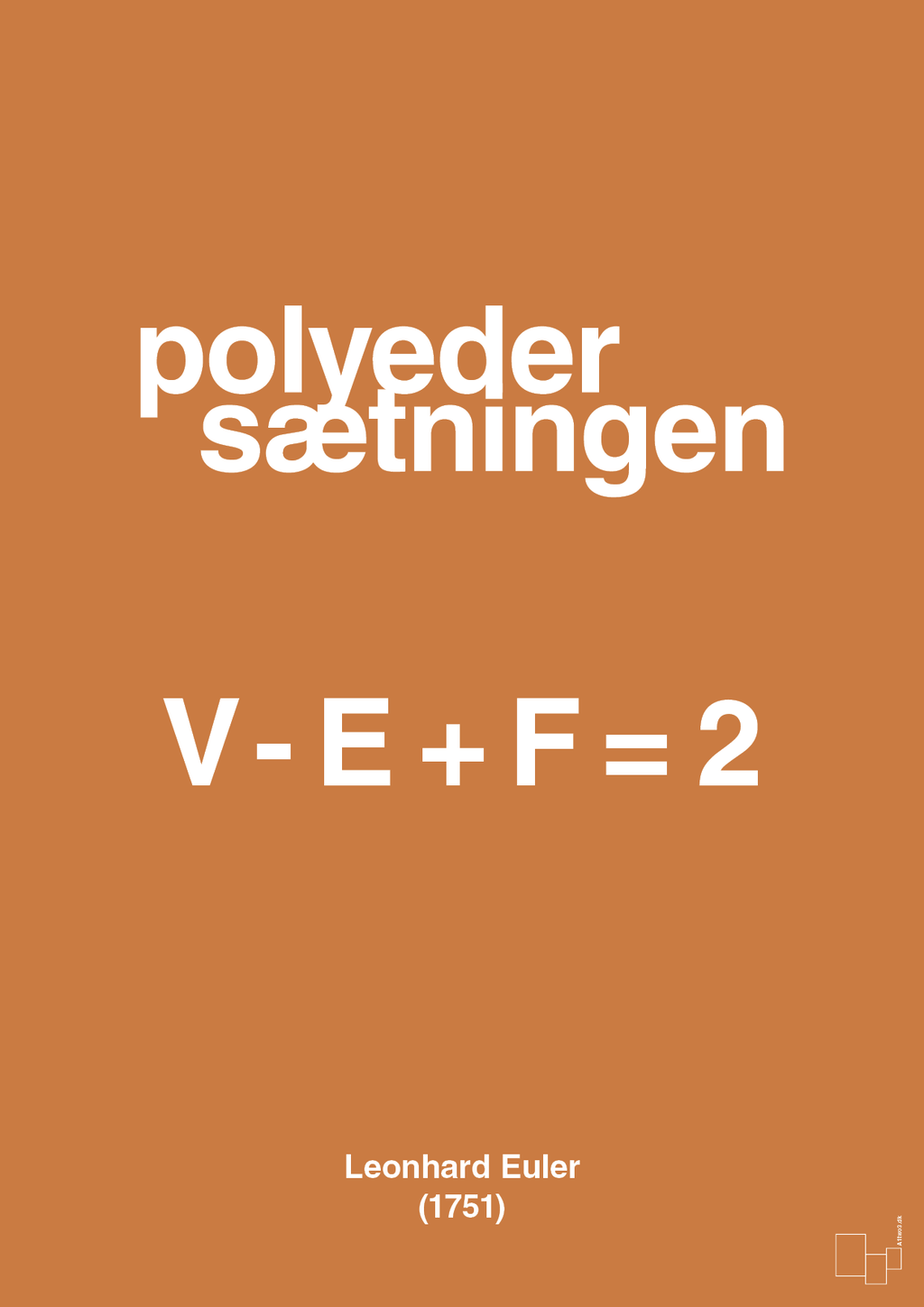 plakat: polyeder sætningen - rumba orange-Ligninger-A1two3