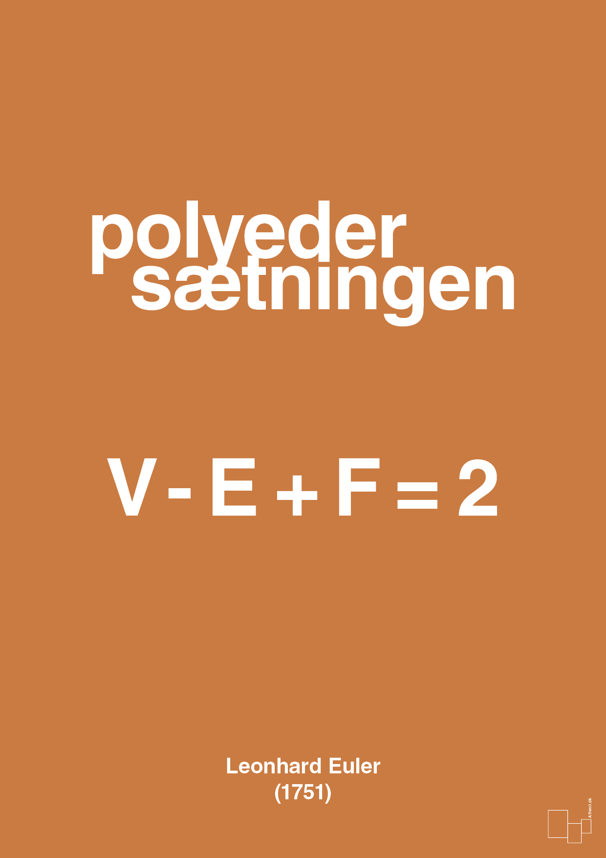 plakat: polyeder sætningen - rumba orange-Ligninger-A1two3
