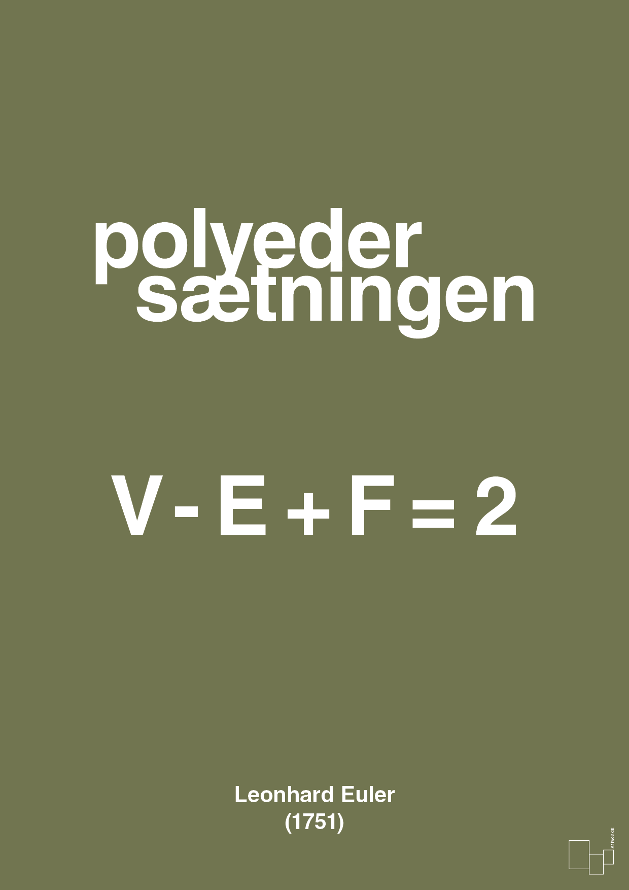 plakat: polyeder sætningen - secret meadow-Ligninger-A1two3