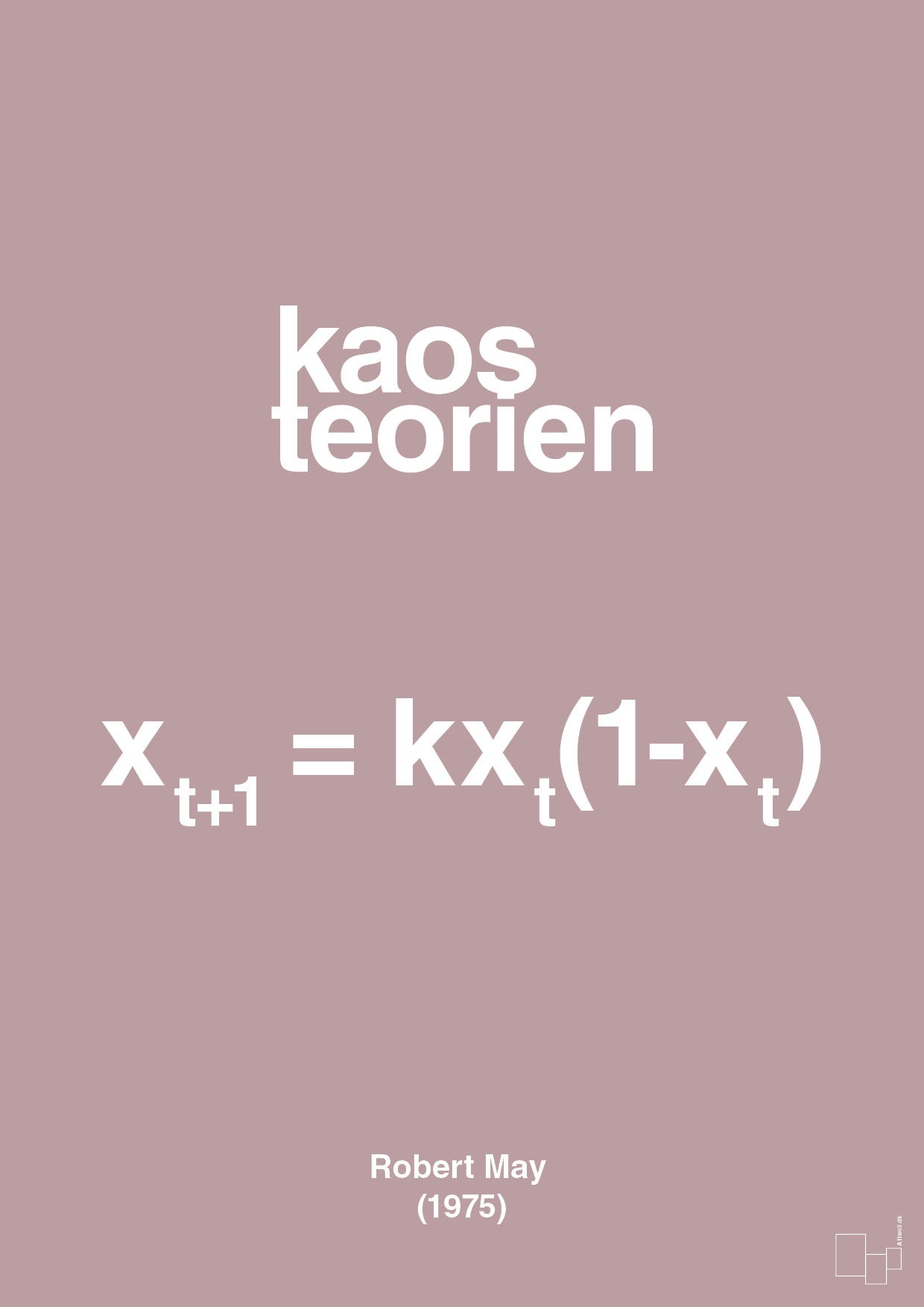 plakat: kaos teorien - light rose-Ligninger-A1two3
