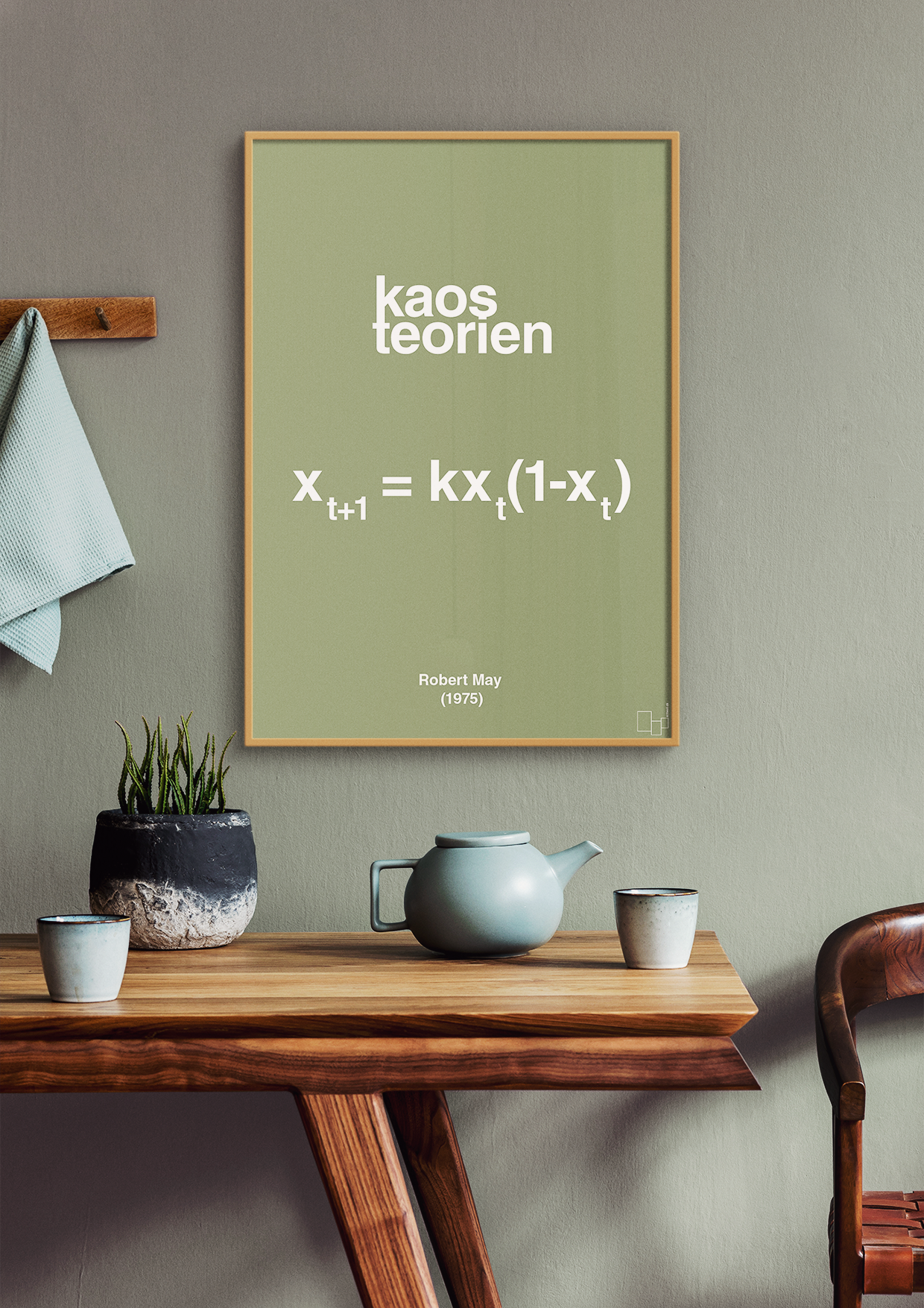 plakat: kaos teorien - graphic charcoal-Ligninger-A1two3