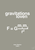plakat: gravitations loven - battleship gray-Ligninger-A1two3