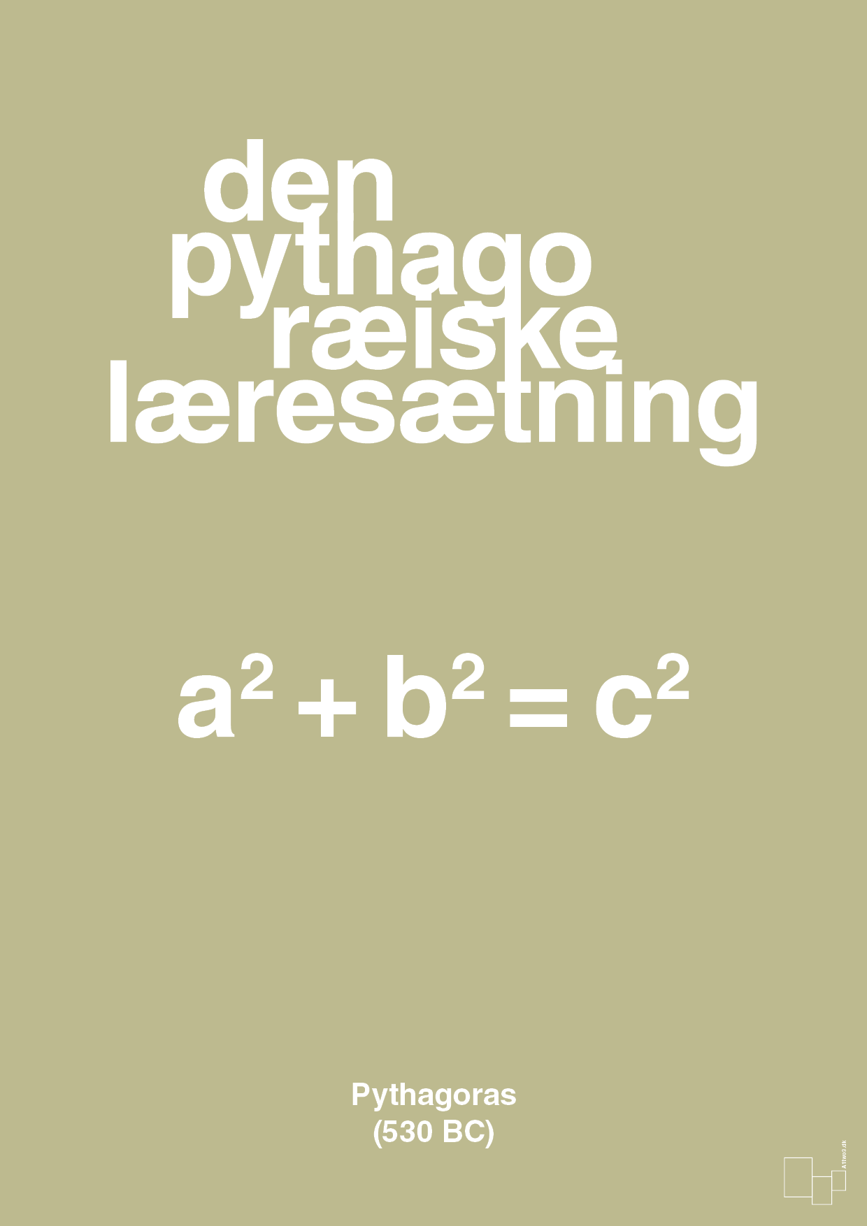 plakat: den pythagoræiske læresætning - back to nature-Ligninger-A1two3