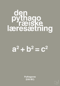 plakat: den pythagoræiske læresætning - battleship gray-Ligninger-A1two3