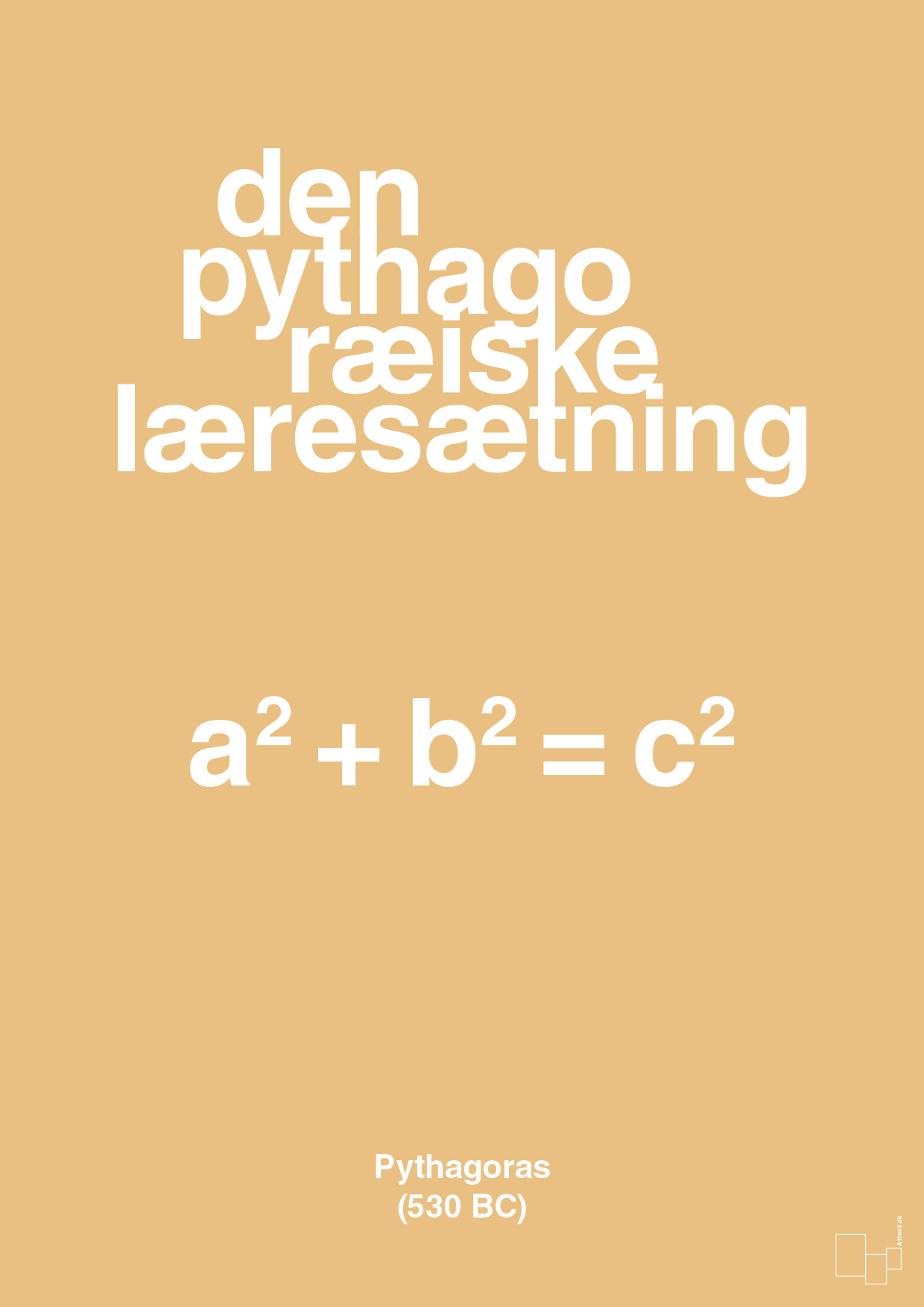 plakat: den pythagoræiske læresætning - charismatic-Ligninger-A1two3