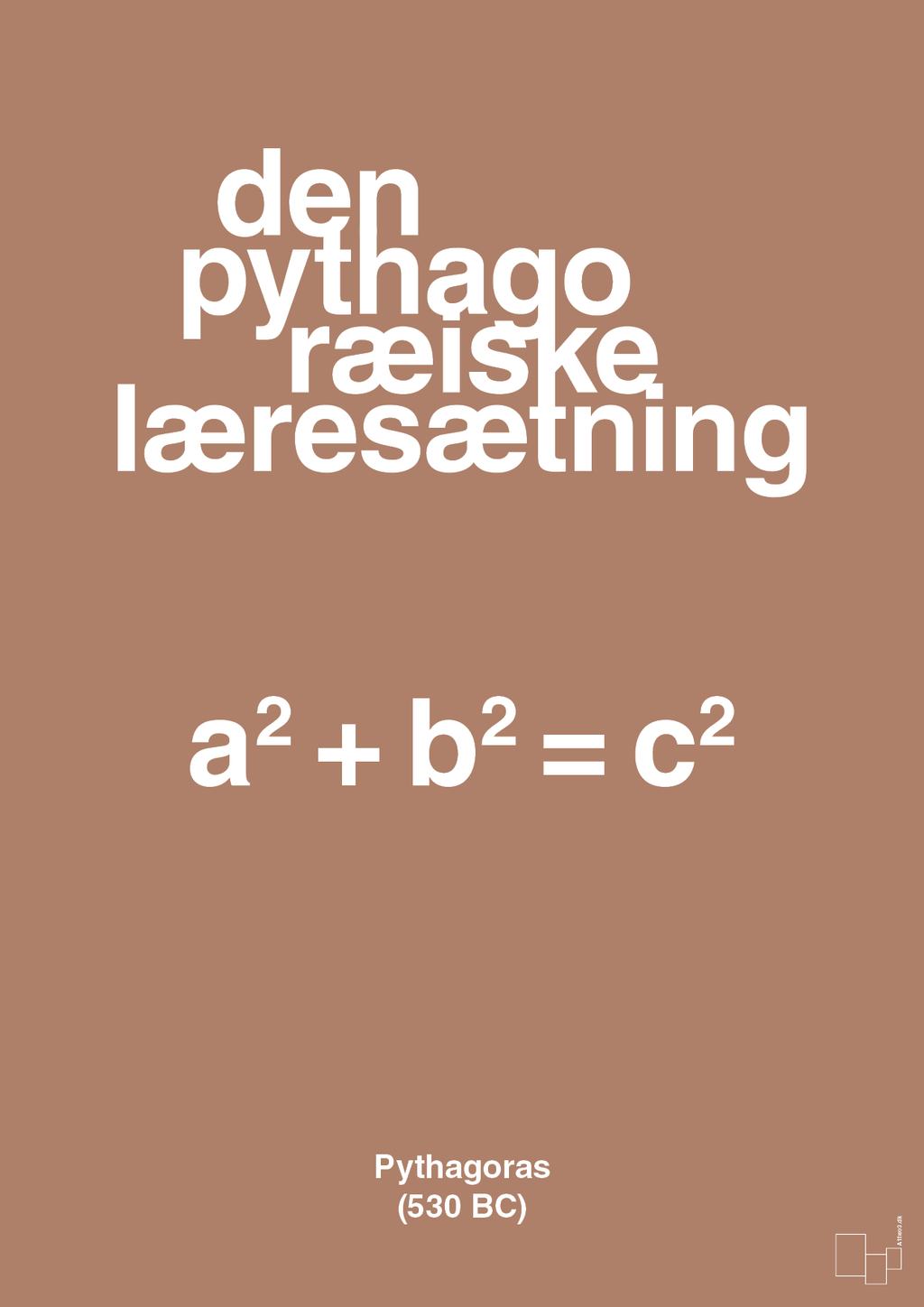 plakat: den pythagoræiske læresætning - cider spice-Ligninger-A1two3