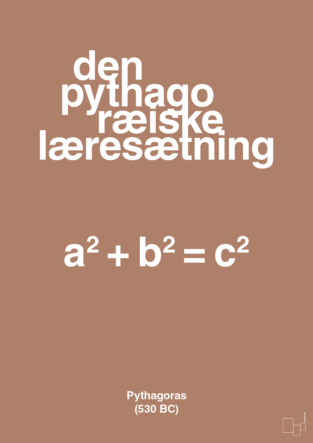 plakat: den pythagoræiske læresætning - cider spice-Ligninger-A1two3