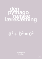 plakat: den pythagoræiske læresætning - dusty lilac-Ligninger-A1two3