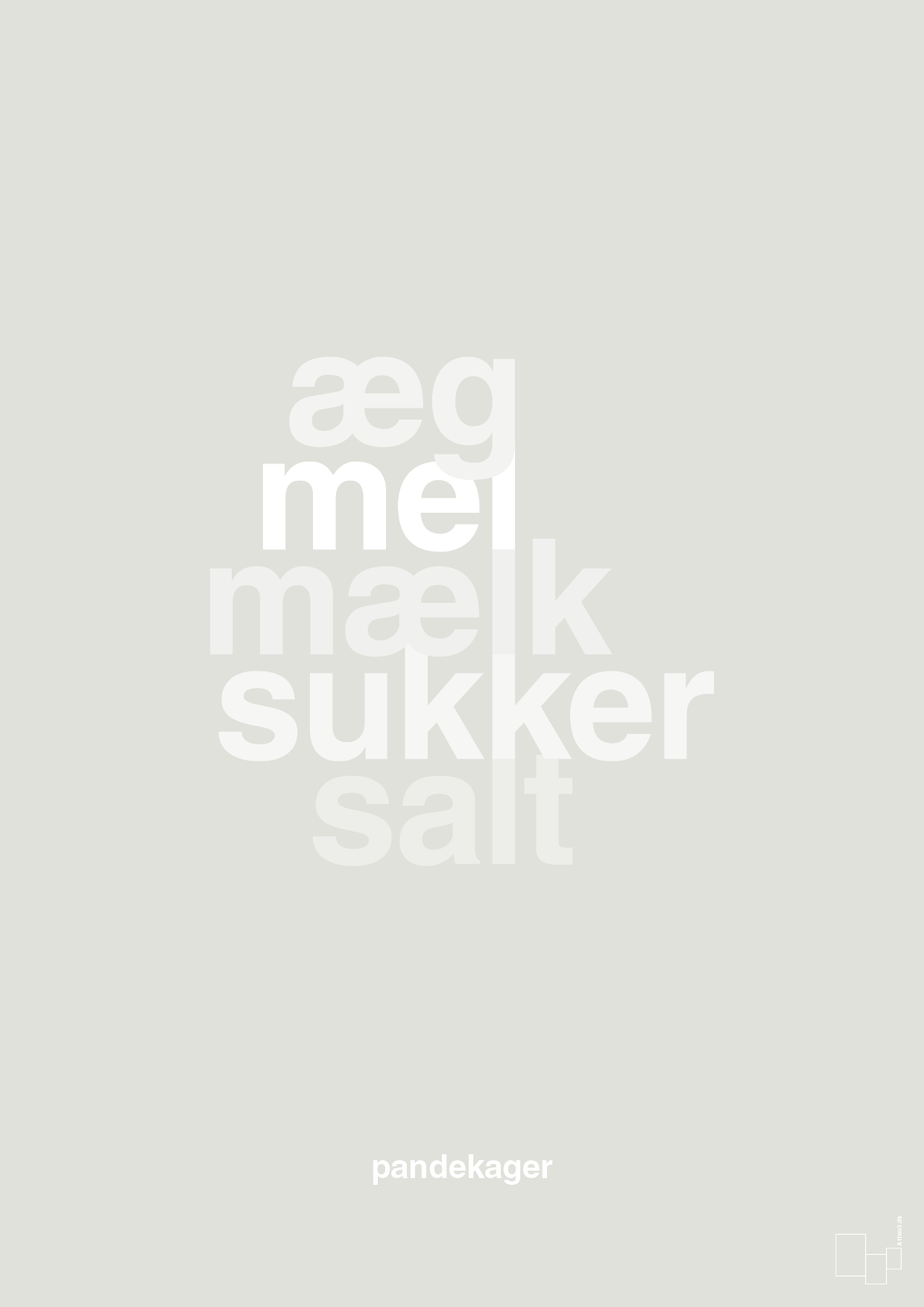 plakat: pandekager - painters white-Opskrifter-A1two3