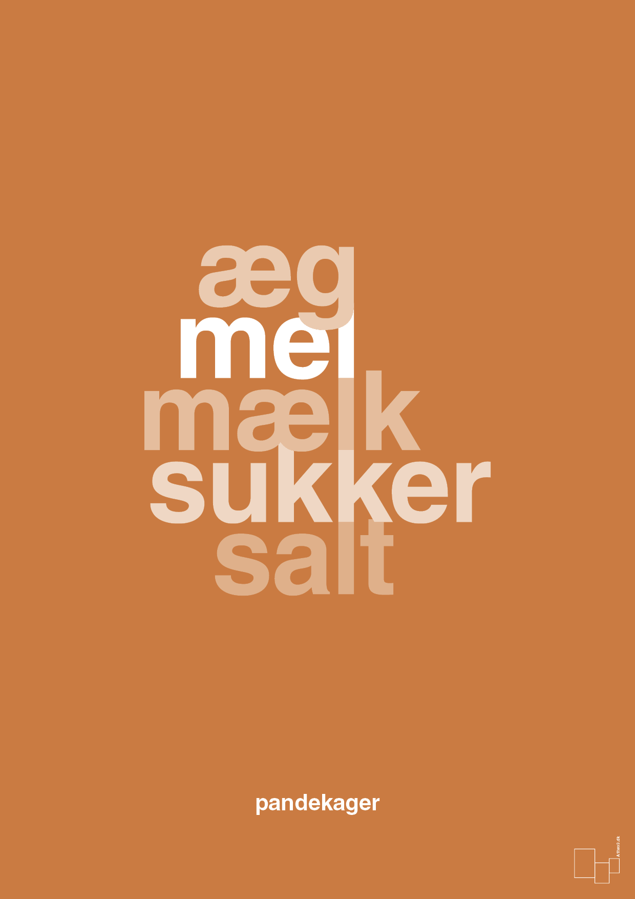 plakat: pandekager - rumba orange-Opskrifter-A1two3