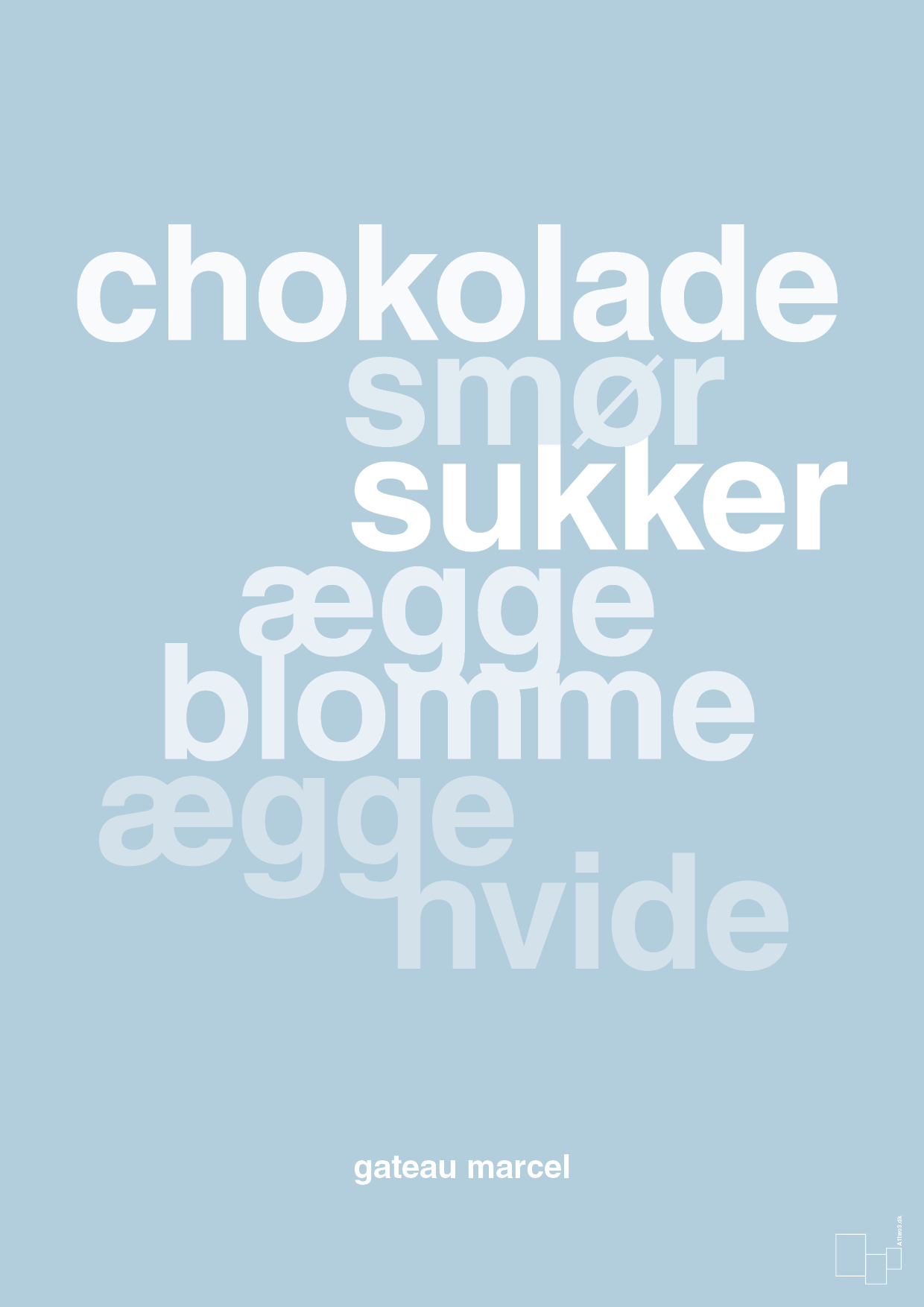 plakat: gateau marcel - heavenly blue-Opskrifter-A1two3