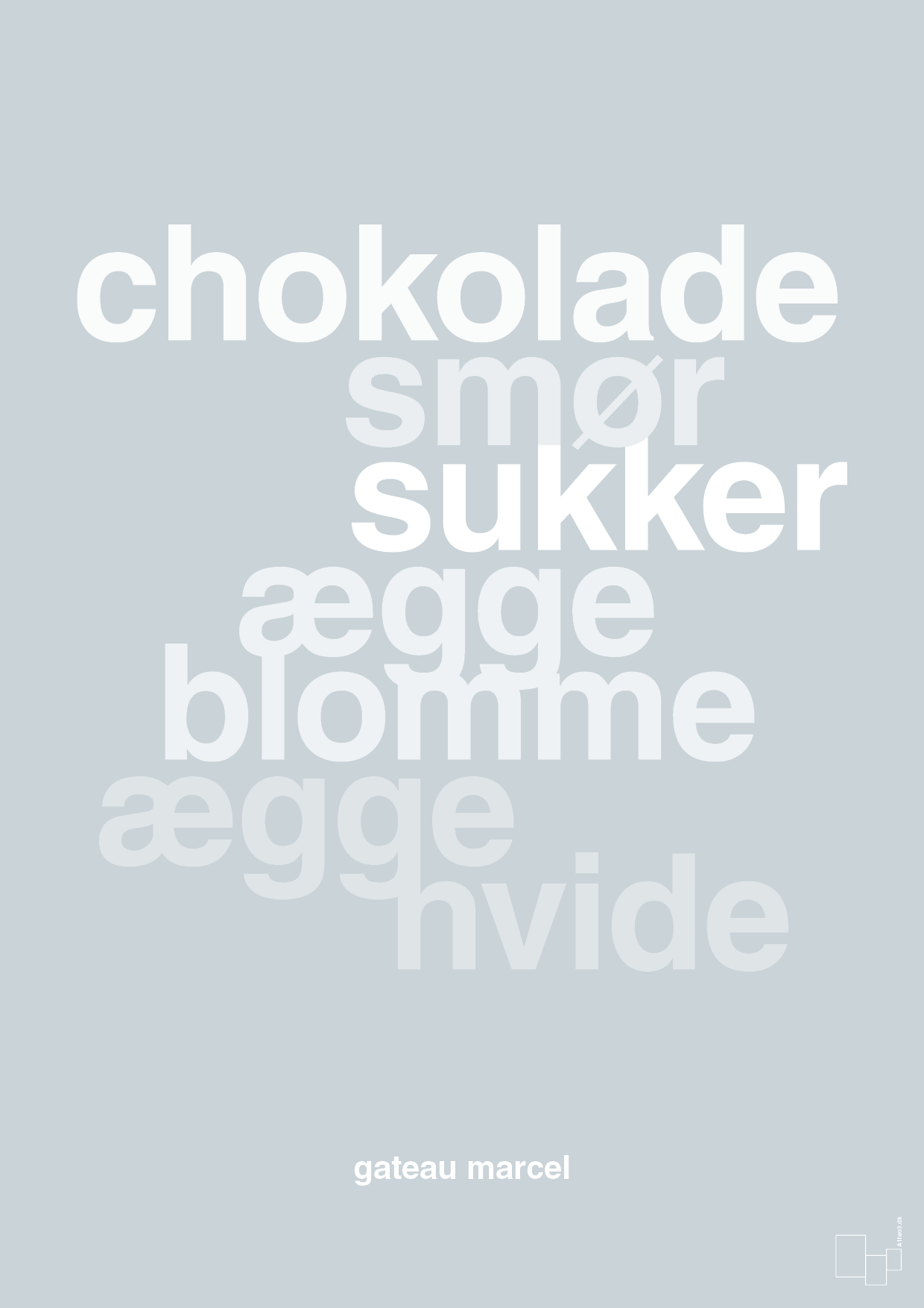 plakat: gateau marcel - light drizzle-Opskrifter-A1two3