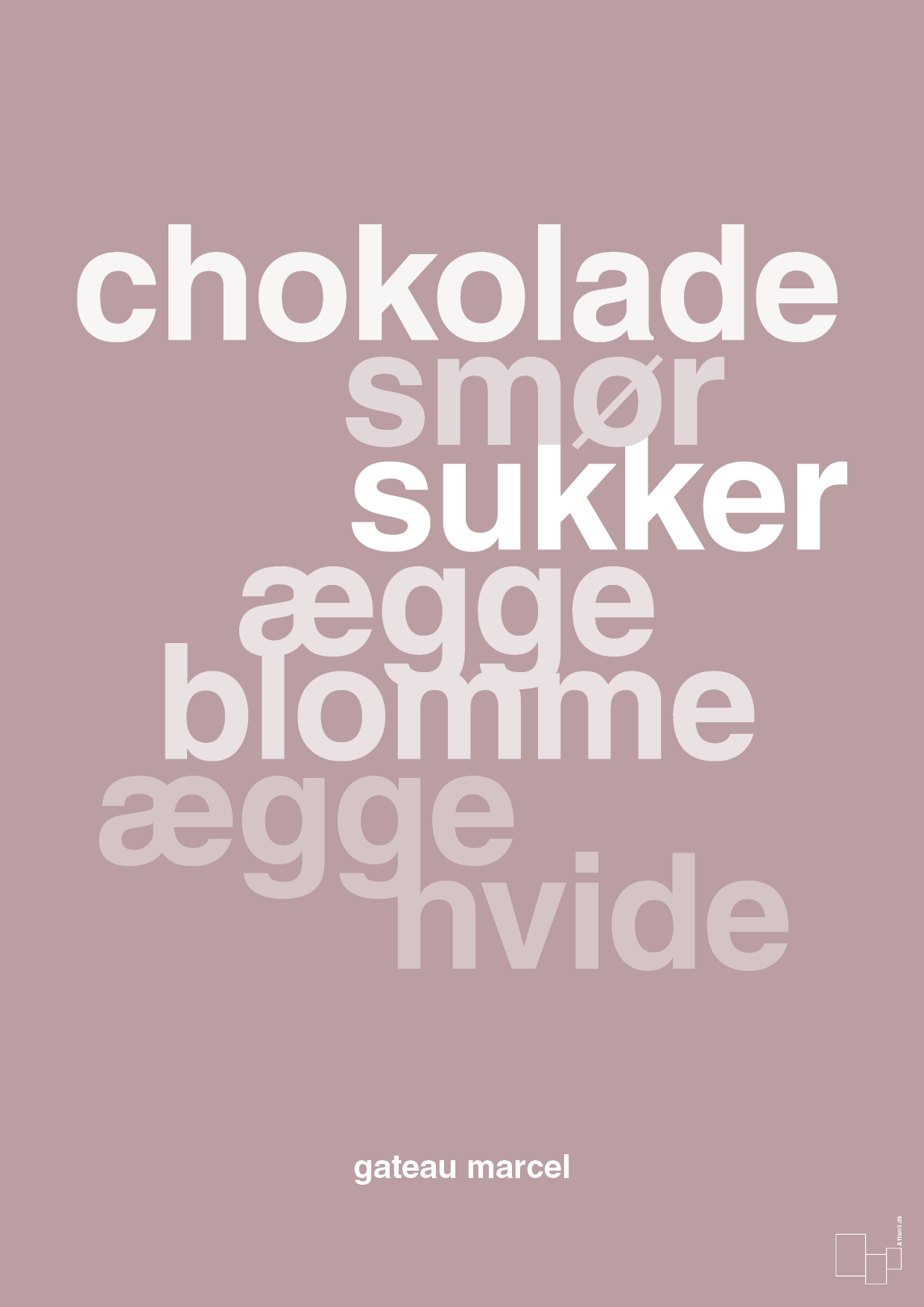 plakat: gateau marcel - light rose-Opskrifter-A1two3
