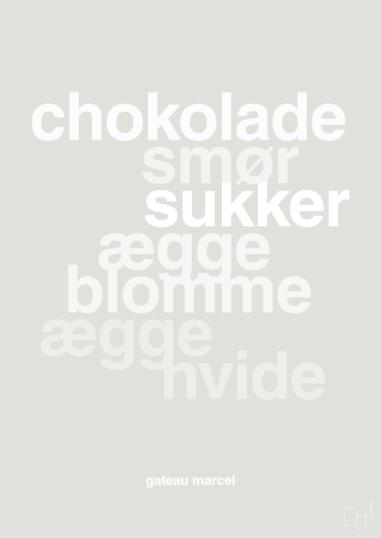 plakat: gateau marcel - painters white-Opskrifter-A1two3