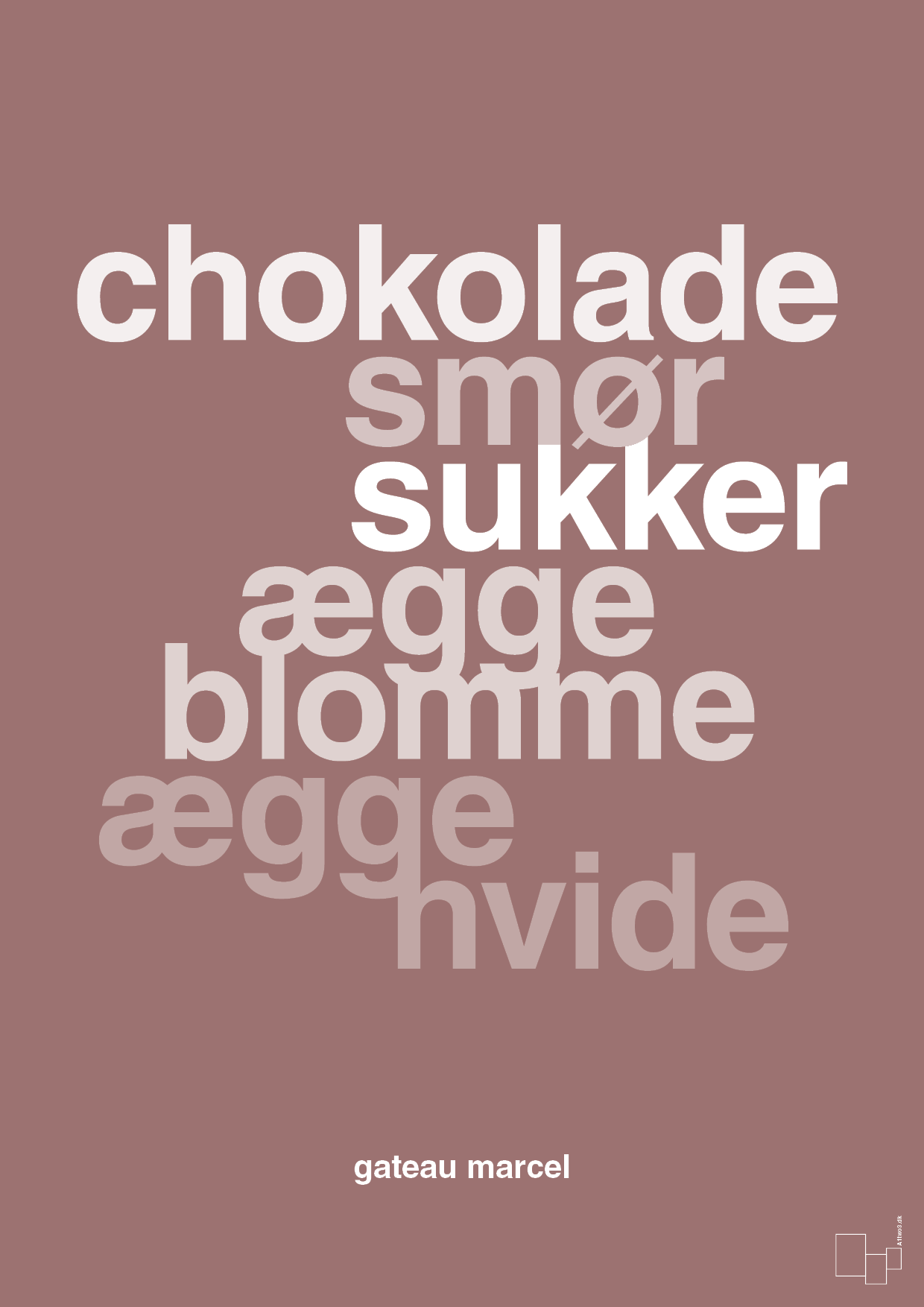 plakat: gateau marcel - plum-Opskrifter-A1two3