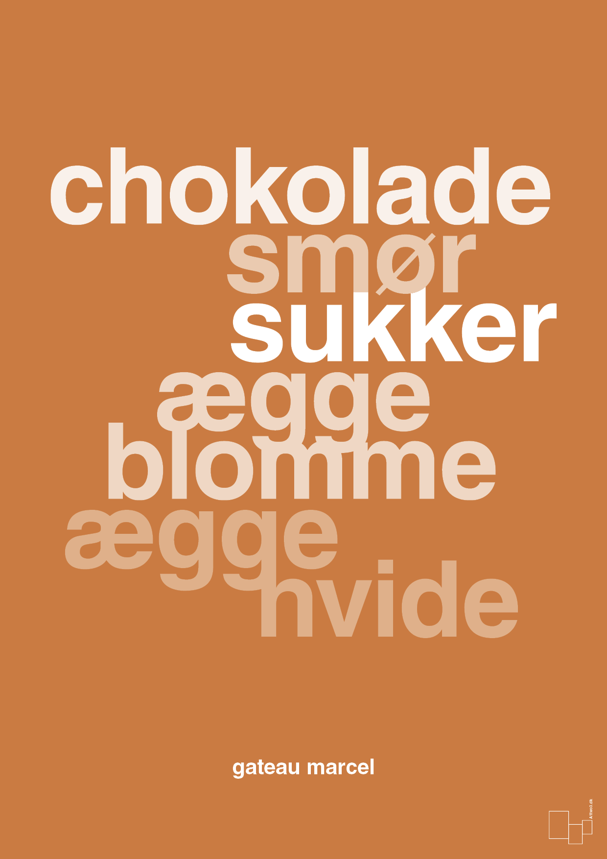 plakat: gateau marcel - rumba orange-Opskrifter-A1two3