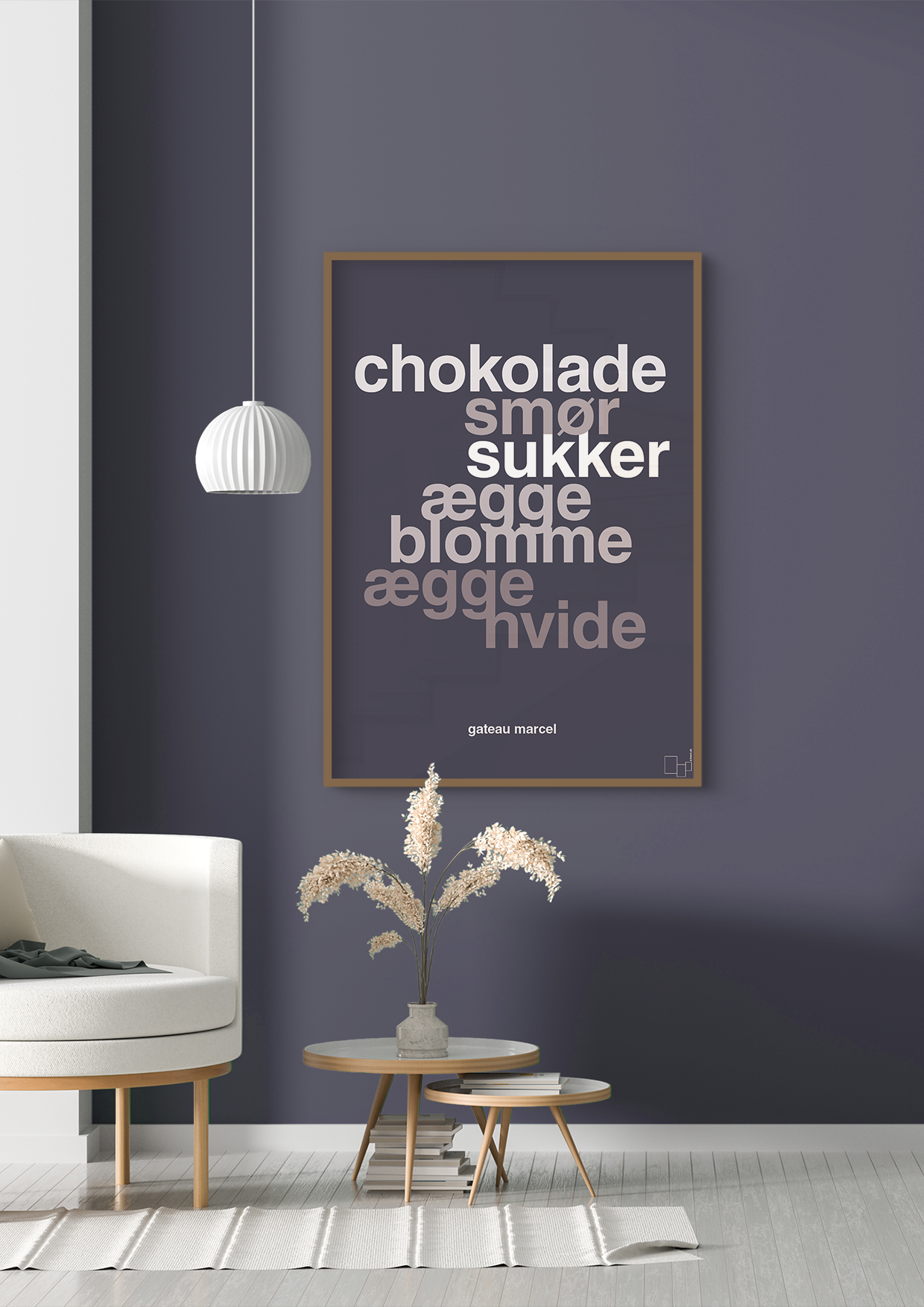 plakat: gateau marcel - graphic charcoal-Opskrifter-A1two3