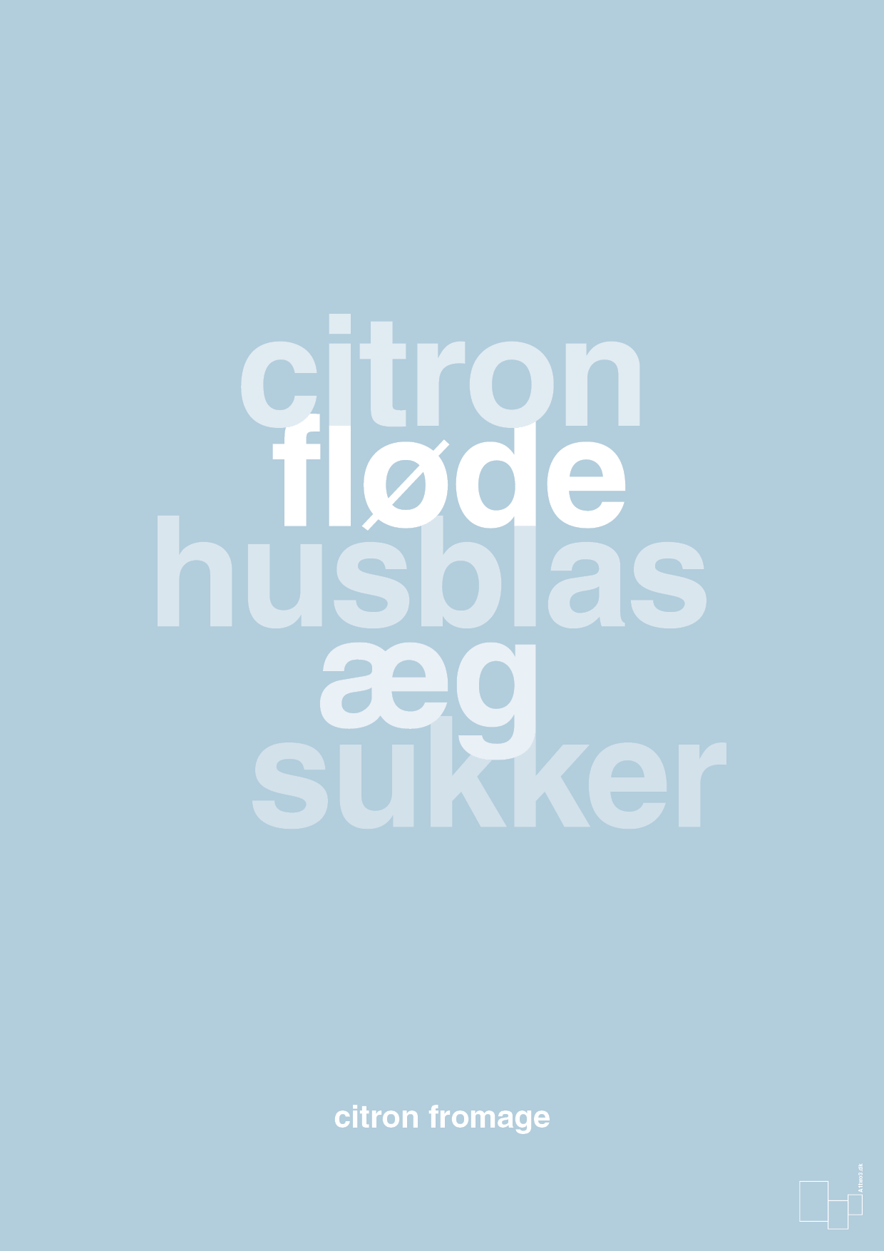 plakat: citron fromage - heavenly blue-Opskrifter-A1two3