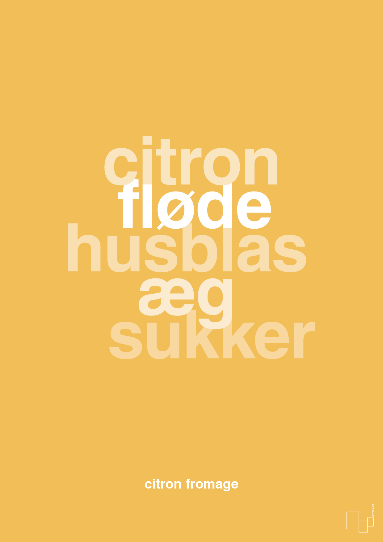 plakat: citron fromage - honeycomb-Opskrifter-A1two3