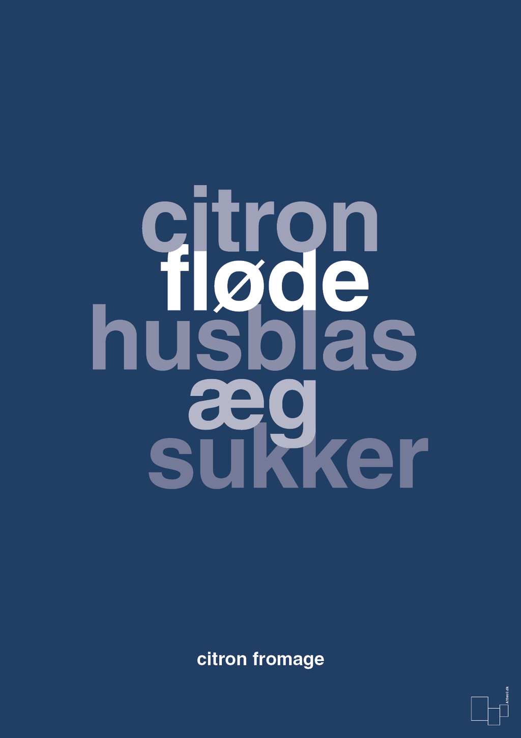 plakat: citron fromage - lapis blue-Opskrifter-A1two3