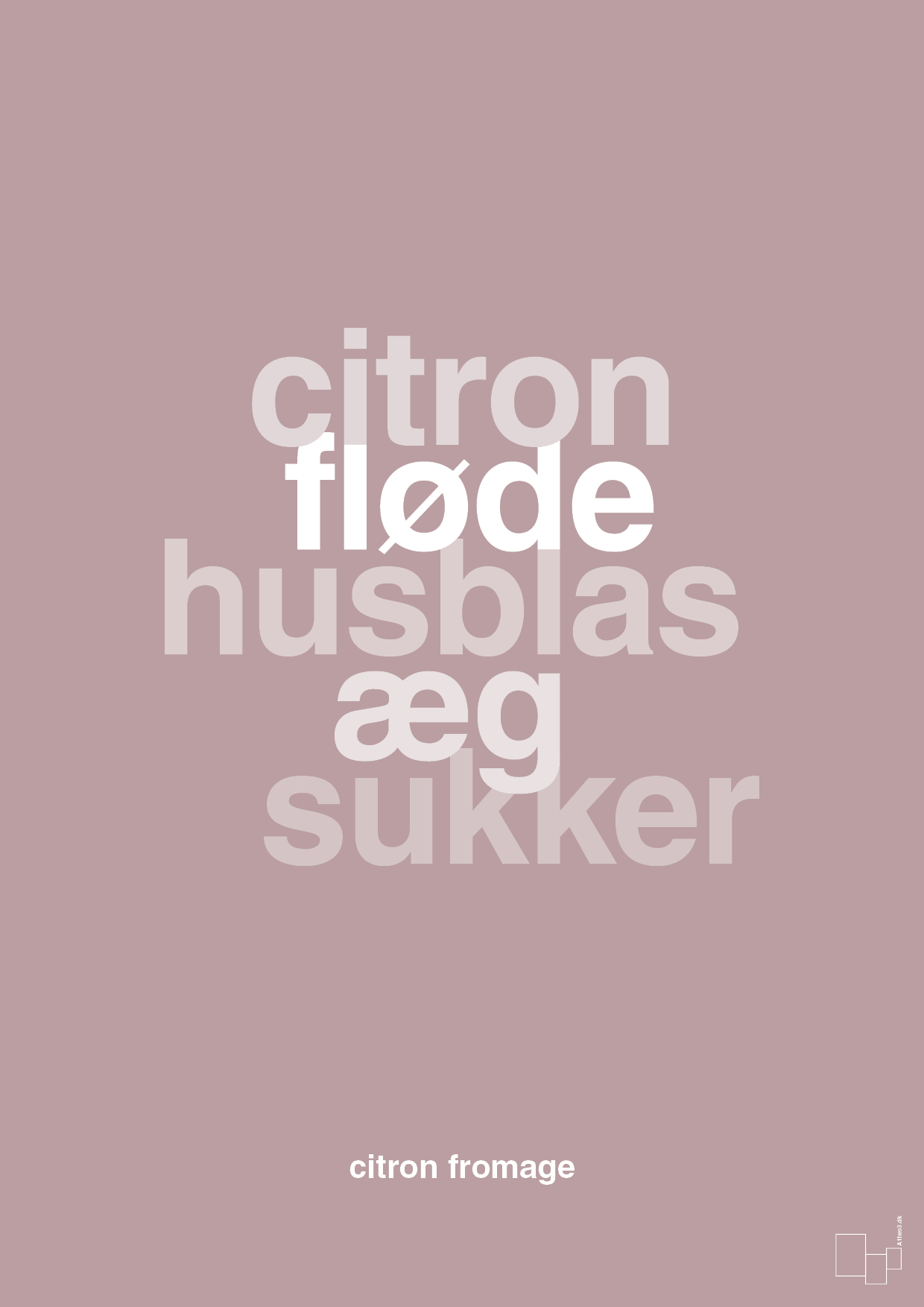 plakat: citron fromage - light rose-Opskrifter-A1two3