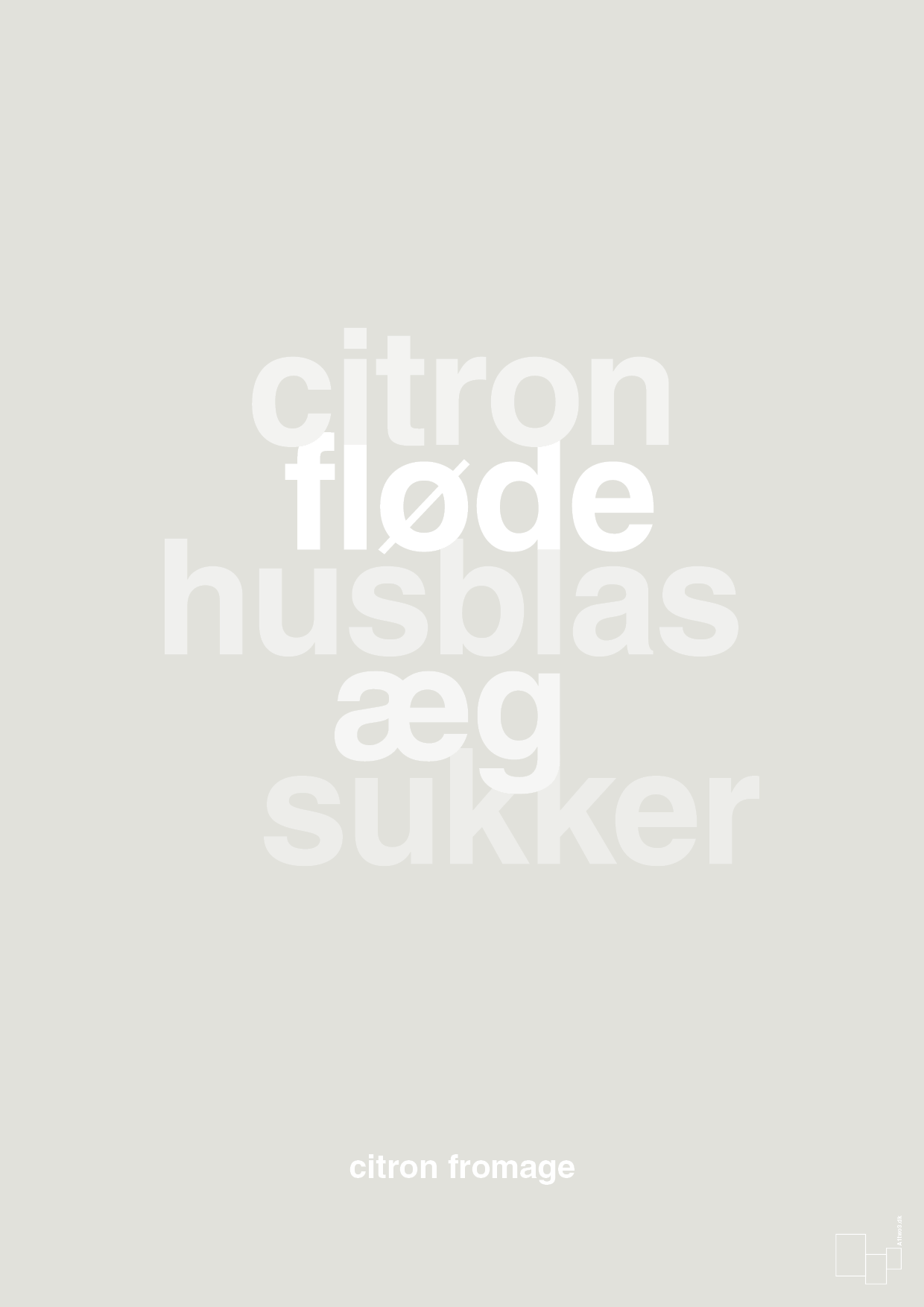 plakat: citron fromage - painters white-Opskrifter-A1two3