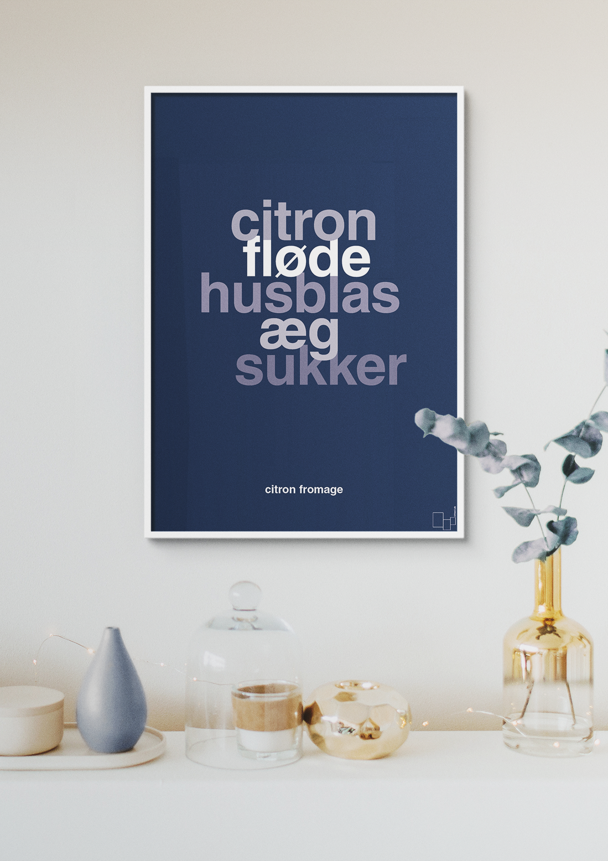 plakat: citron fromage - graphic charcoal-Opskrifter-A1two3