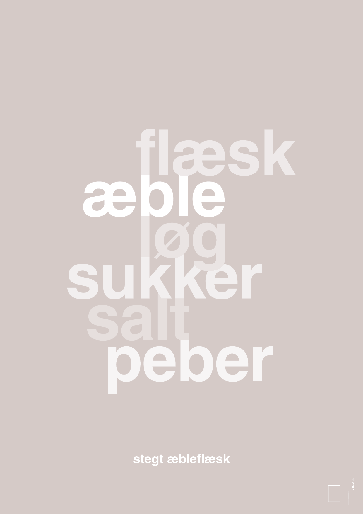 plakat: stegt flæsk - broken beige-Opskrifter-A1two3