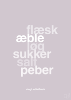 plakat: stegt flæsk - dusty lilac-Opskrifter-A1two3