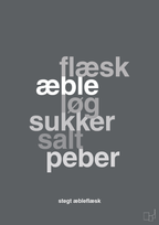 plakat: stegt flæsk - graphic charcoal-Opskrifter-A1two3