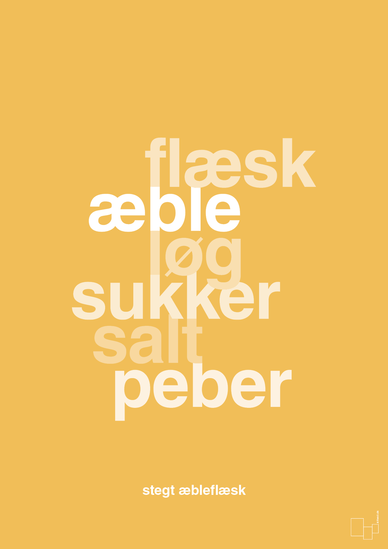 plakat: stegt flæsk - honeycomb-Opskrifter-A1two3