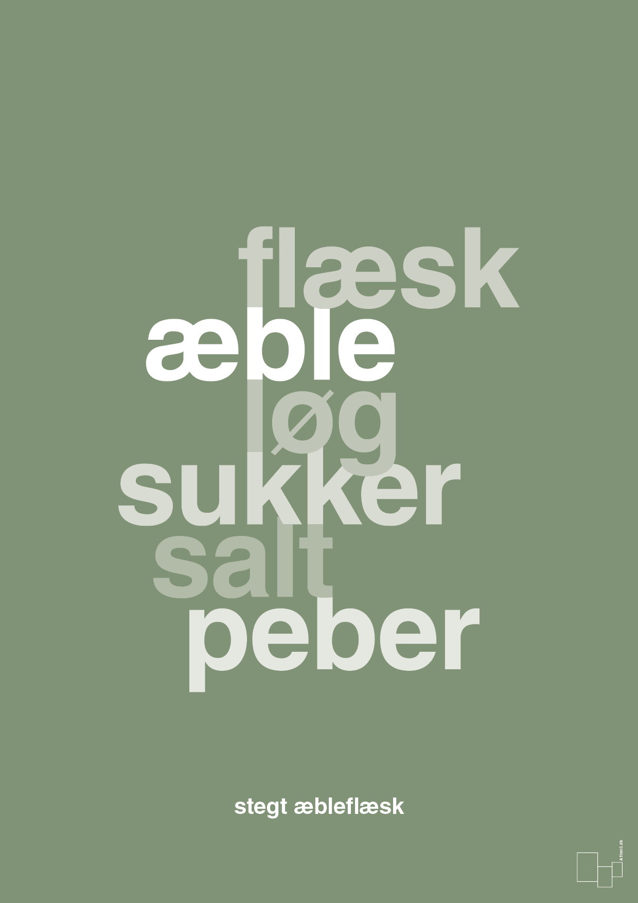 plakat: stegt flæsk - jade-Opskrifter-A1two3