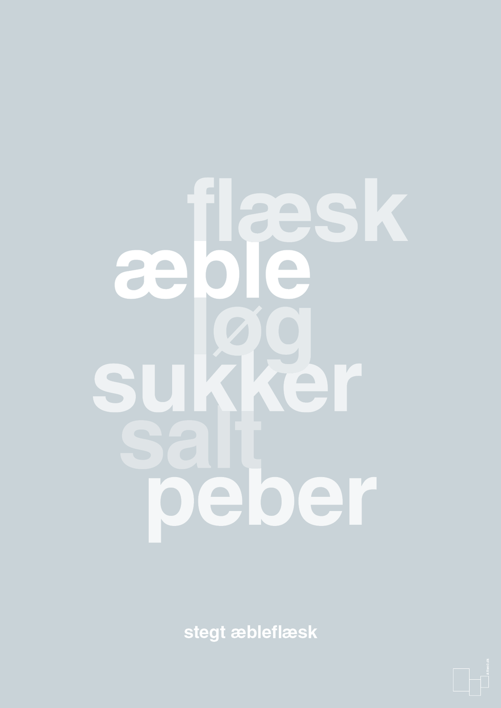 plakat: stegt flæsk - light drizzle-Opskrifter-A1two3