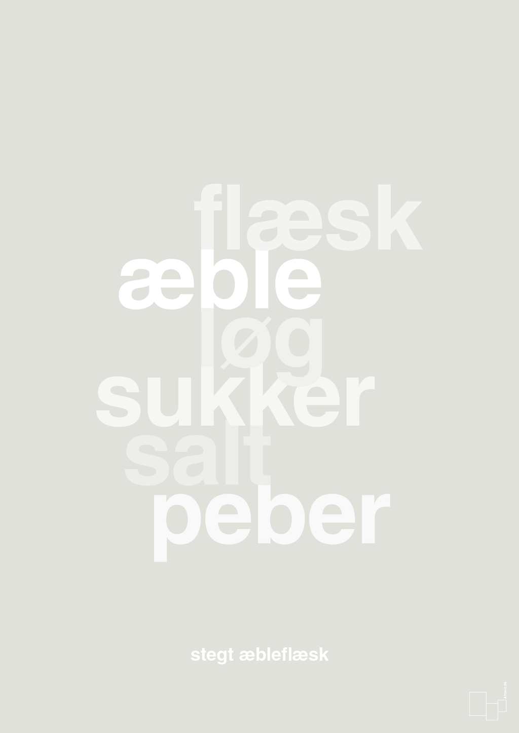 plakat: stegt flæsk - painters white-Opskrifter-A1two3