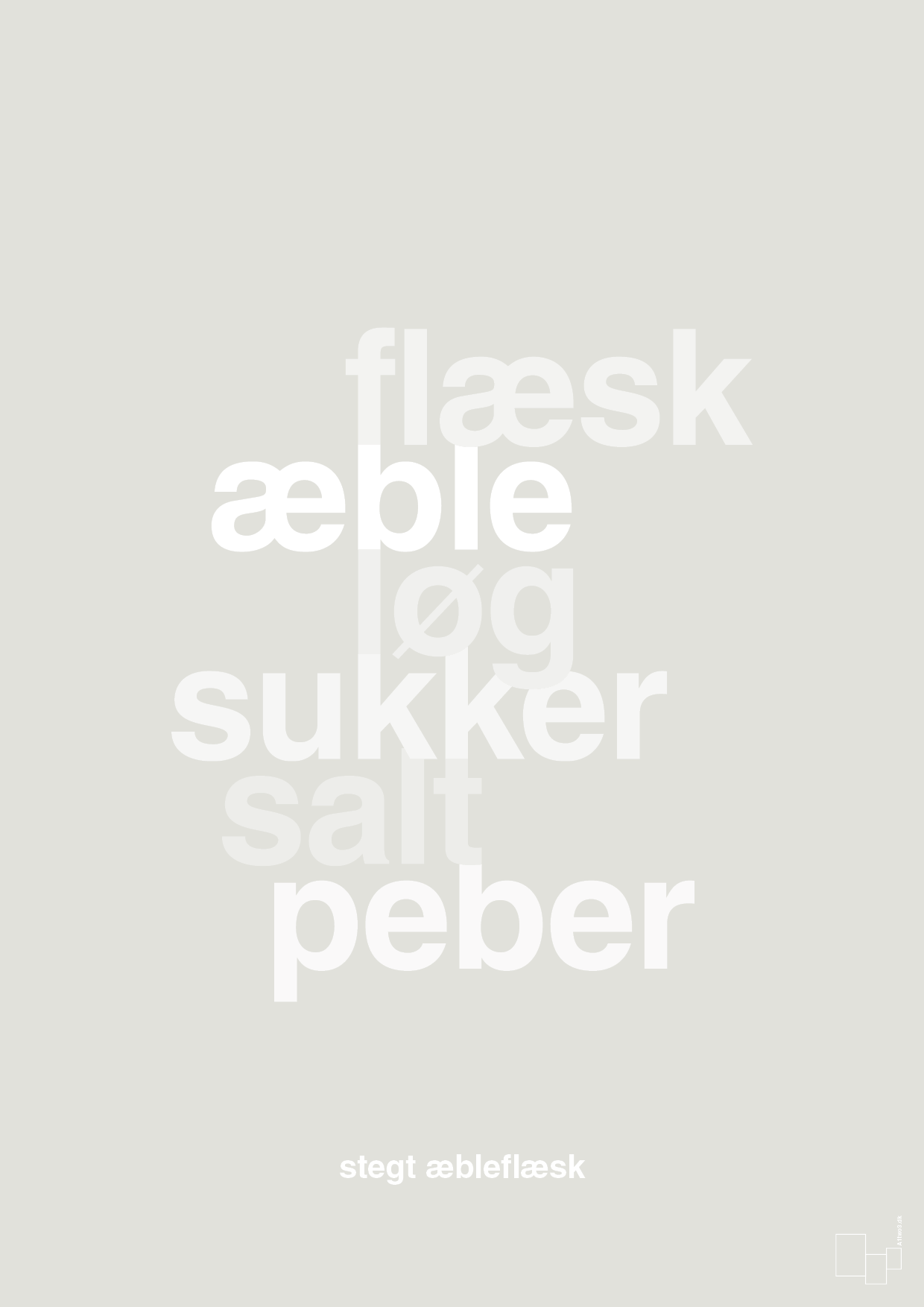 plakat: stegt flæsk - painters white-Opskrifter-A1two3