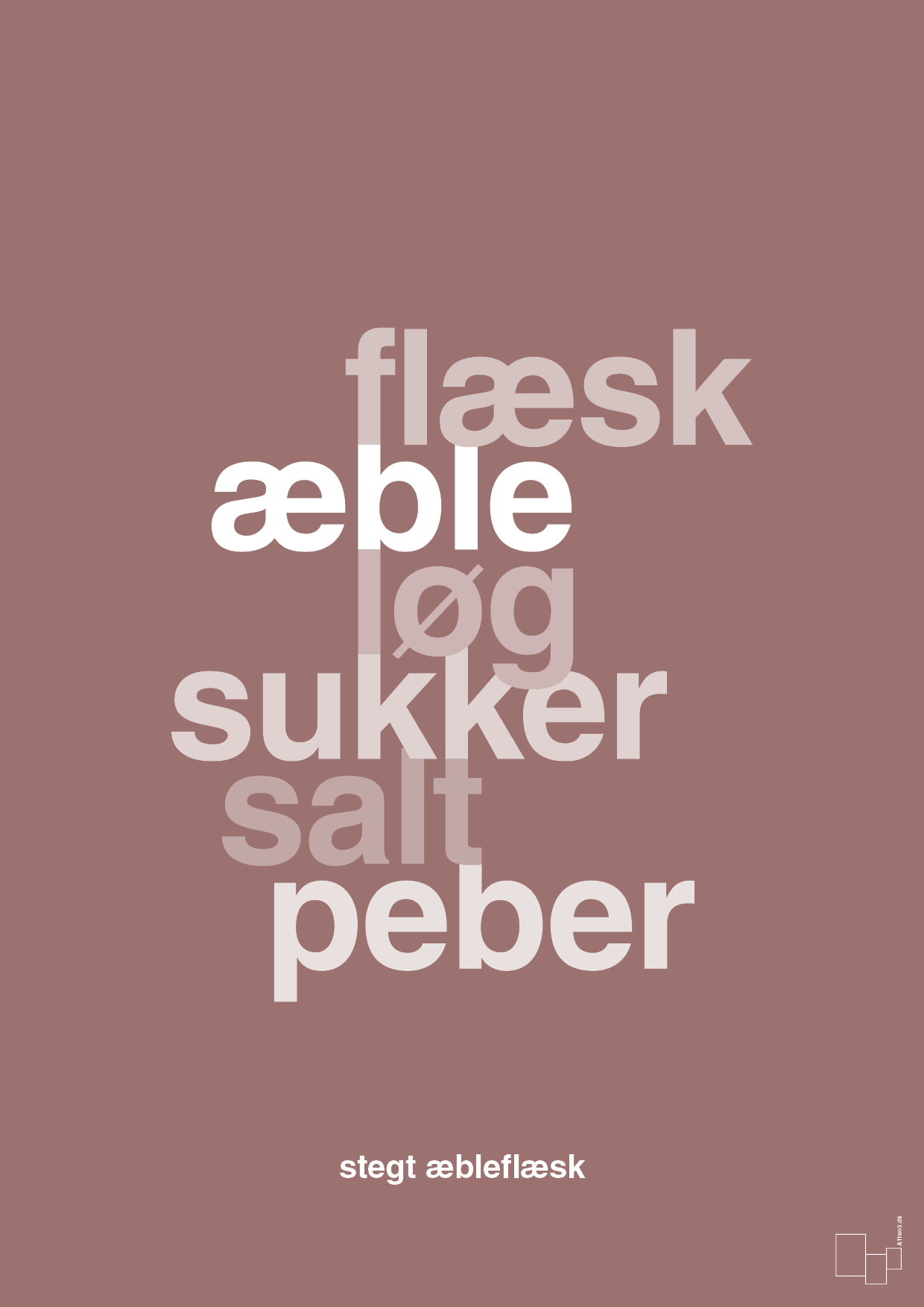 plakat: stegt flæsk - plum-Opskrifter-A1two3