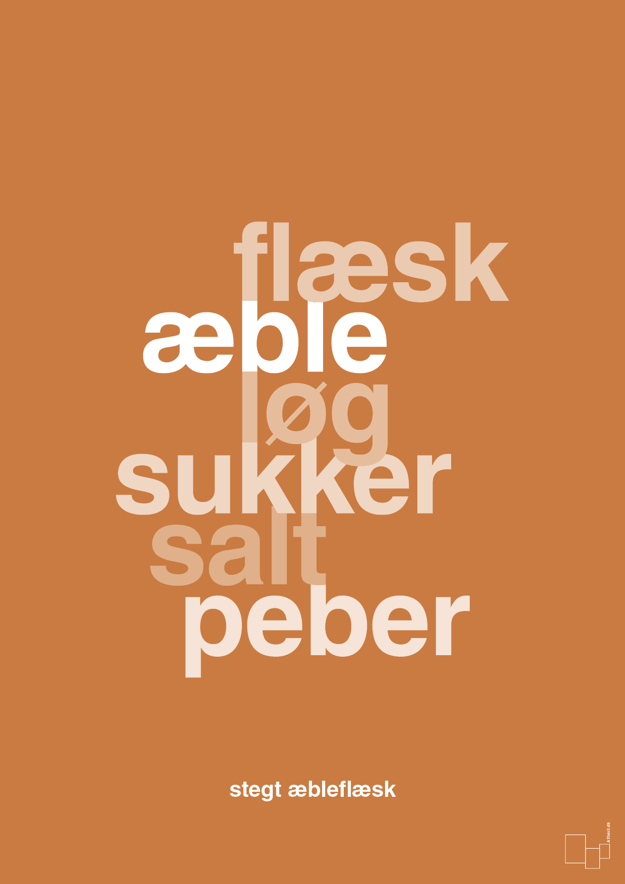 plakat: stegt flæsk - rumba orange-Opskrifter-A1two3