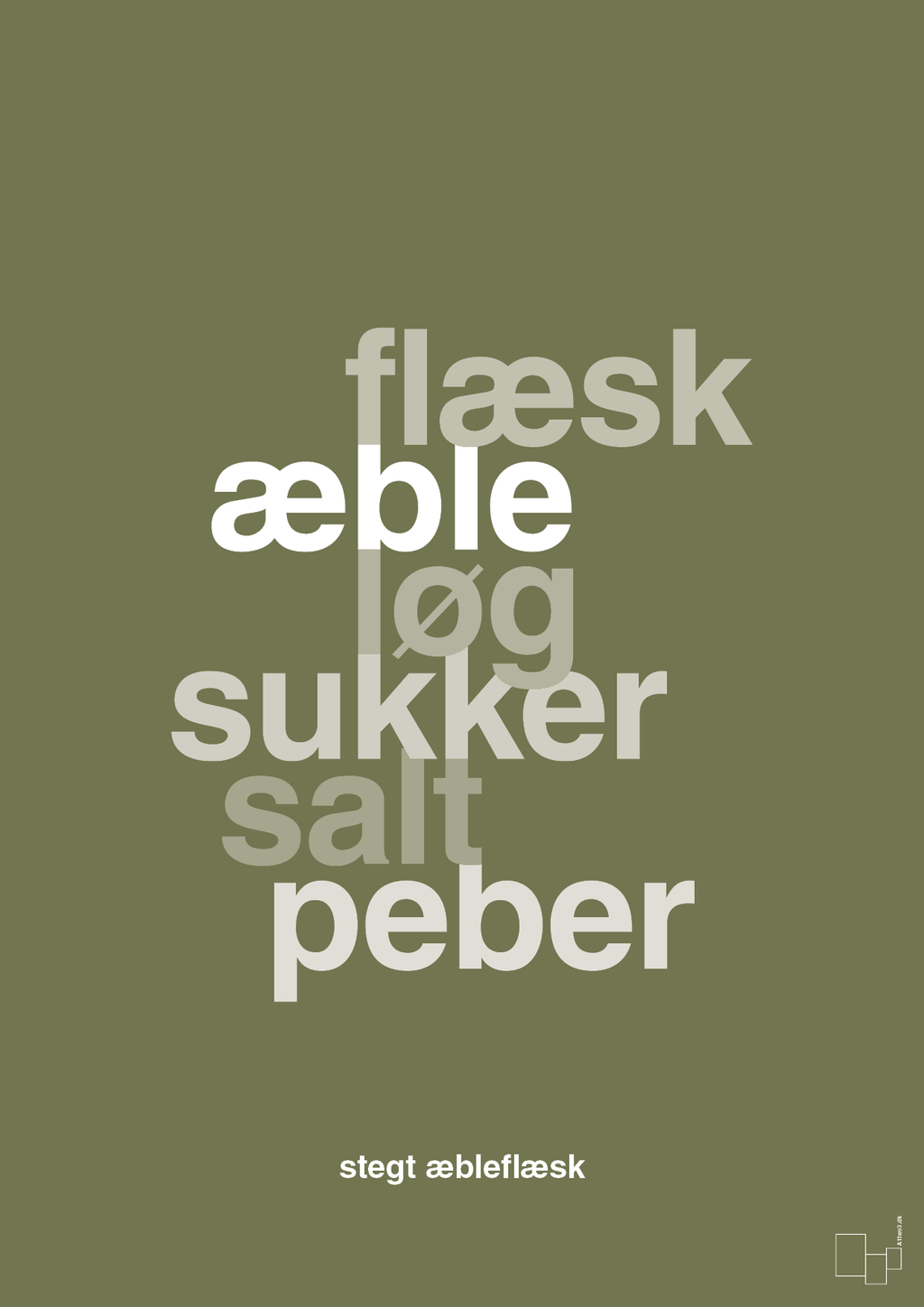 plakat: stegt flæsk - secret meadow-Opskrifter-A1two3