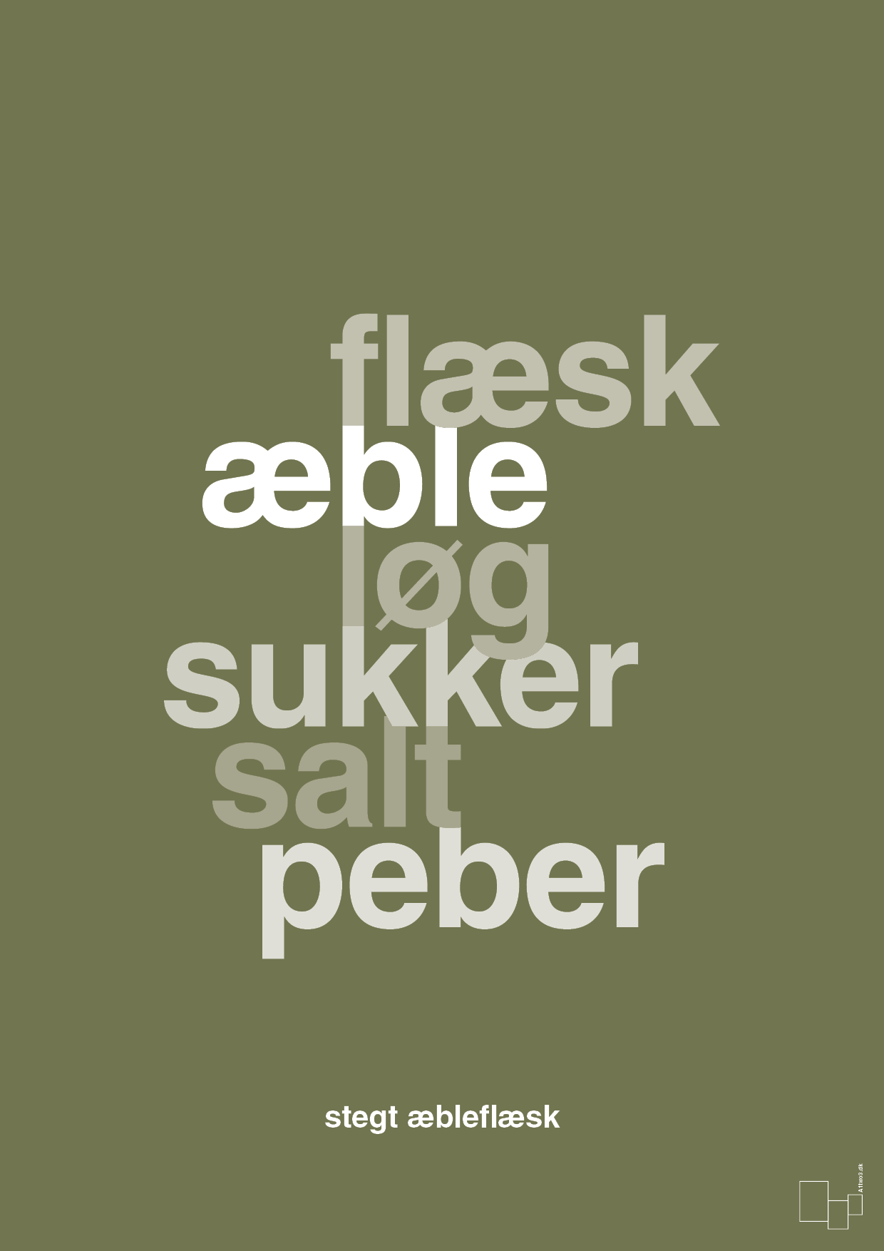 plakat: stegt flæsk - secret meadow-Opskrifter-A1two3