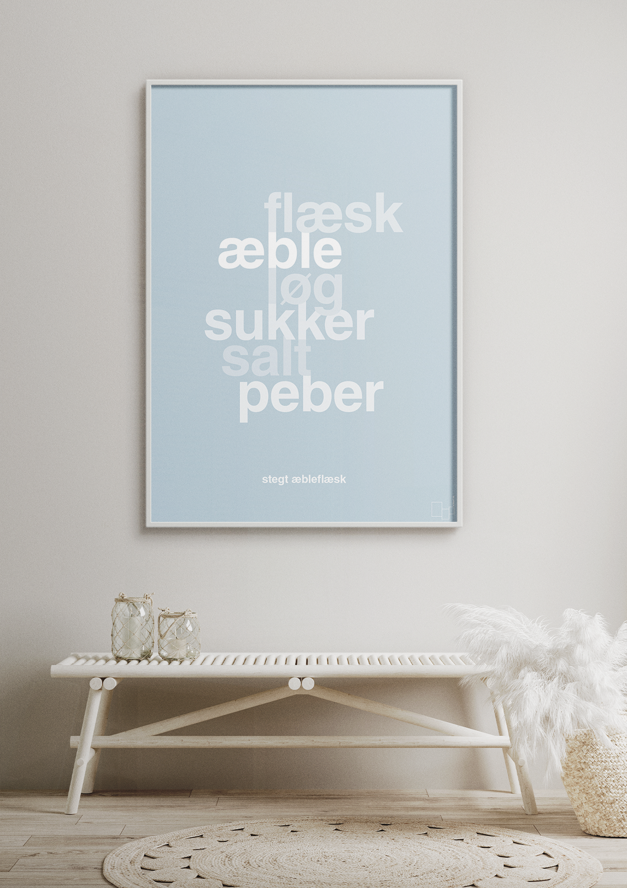 plakat: stegt flæsk - graphic charcoal-Opskrifter-A1two3