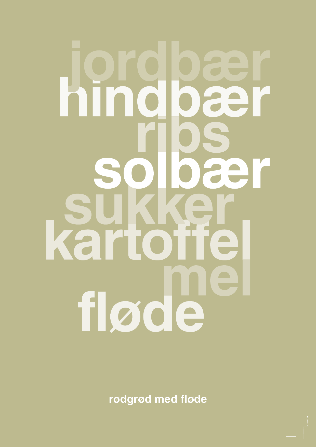 plakat: rødgrød med fløde - back to nature-Opskrifter-A1two3