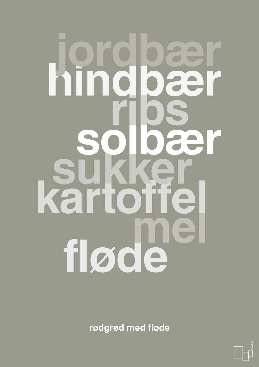 plakat: rødgrød med fløde - battleship gray-Opskrifter-A1two3