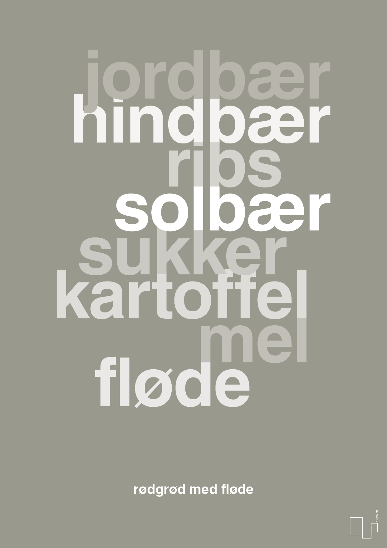 plakat: rødgrød med fløde - battleship gray-Opskrifter-A1two3