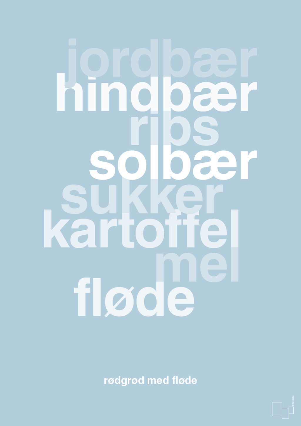 plakat: rødgrød med fløde - heavenly blue-Opskrifter-A1two3