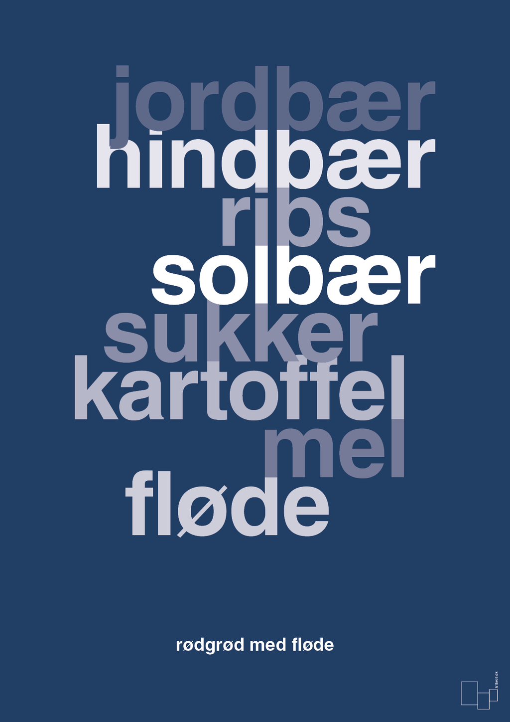 plakat: rødgrød med fløde - lapis blue-Opskrifter-A1two3