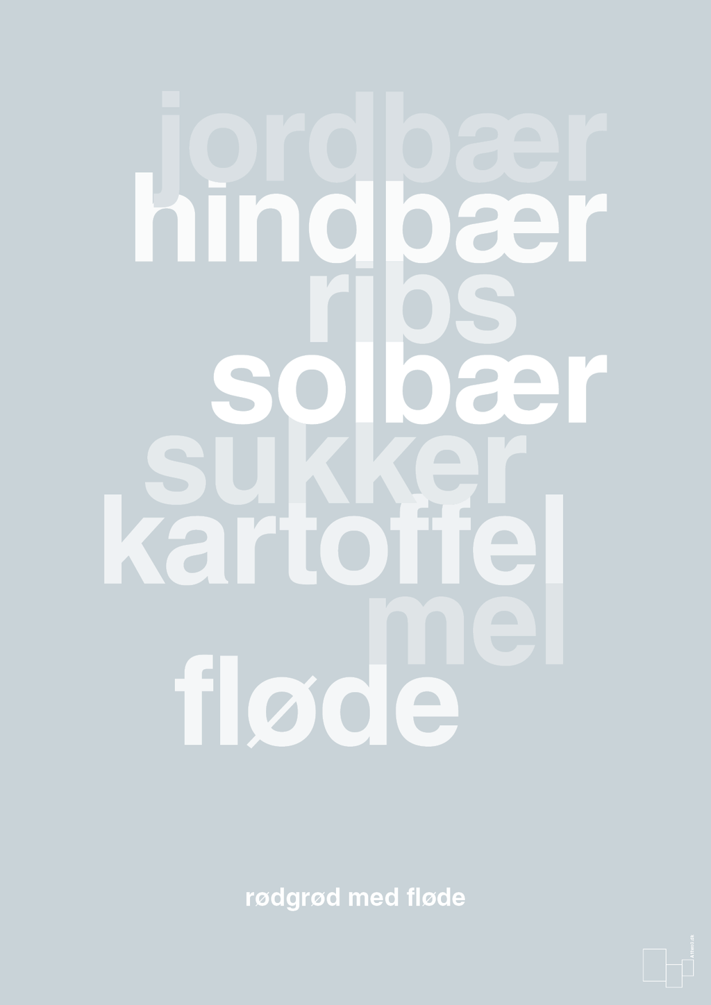 plakat: rødgrød med fløde - light drizzle-Opskrifter-A1two3